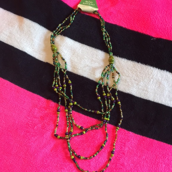 Eco naturals multi layered beaded necklace - Picture 2 of 4